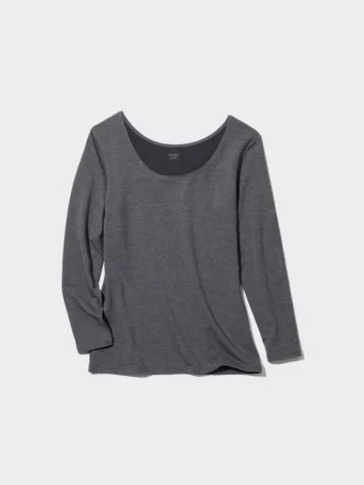 Heattech-T-shirt i bomull för damer | Extra varm | Rund hals