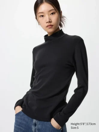 HEATTECH Ultra Warm T-shirt med hög hals för dam