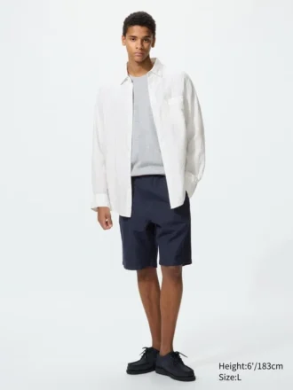 Herrshorts i linneblandning | 9,5″