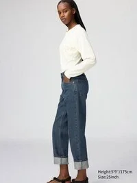 Höga jeans för damer med hög midjehöjd