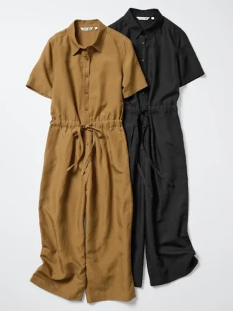Jumpsuit i linneblandning för dam