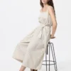 Jumpsuit i linneblandning för dam | Randig Jumpsuit i linneblandning för dam | Randig
