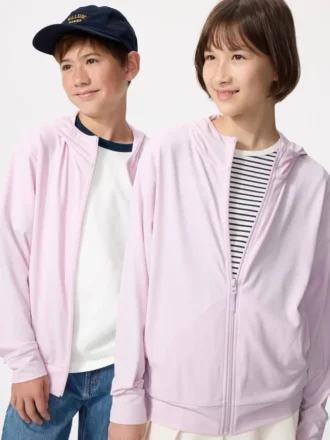 Kids AIRism UV-skyddande hoodie med hel dragkedja