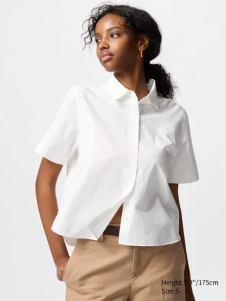 Kort bomullsshorts för dam