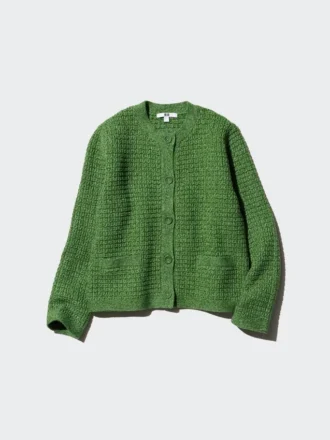 Kort stickad jackor för dam
