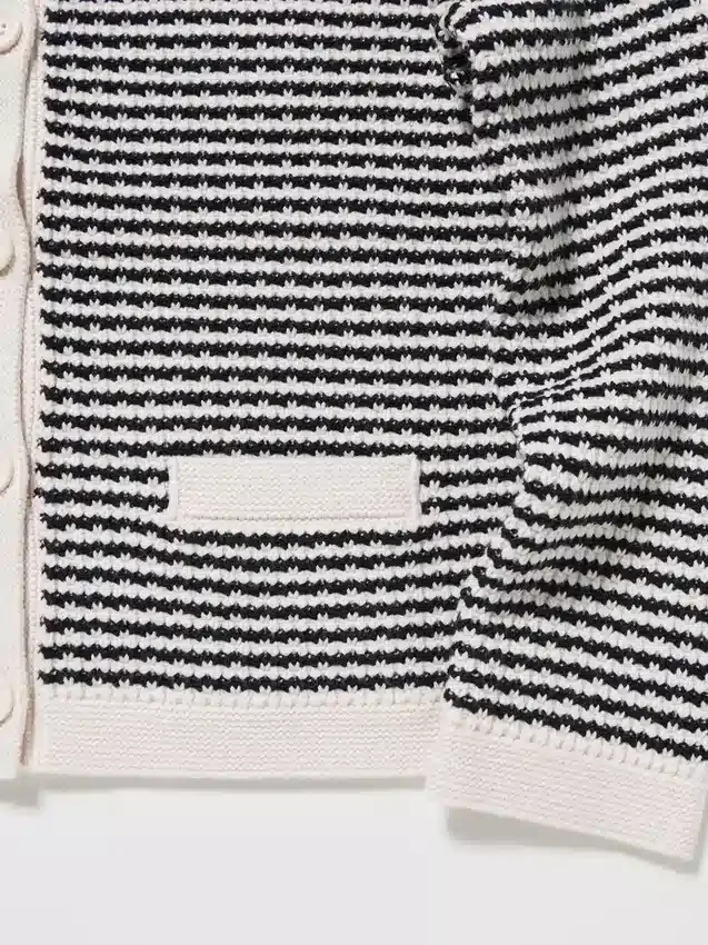 Kort stickad jackor för dam | Randig Kort stickad jackor för dam | Randig