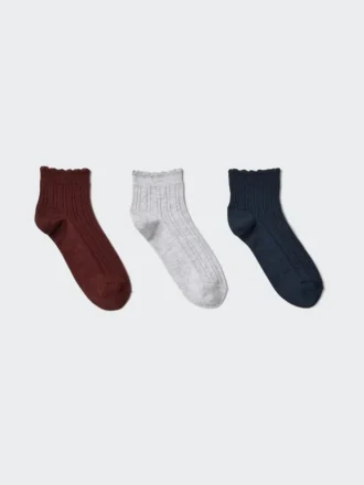 Korta shorts-strumpor med volanger för dam | 3 par