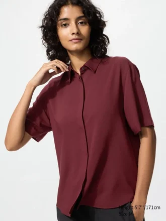 Kortärmad blusar i rayon för dam Kortärmad blusar i rayon för dam