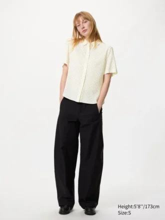 Kortärmad blusar i rayon för dam | Prickig