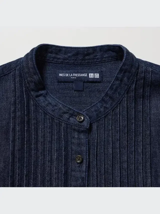 Kortärmad skjorta i denim med bieser för dam Kortärmad skjorta i denim med bieser för dam