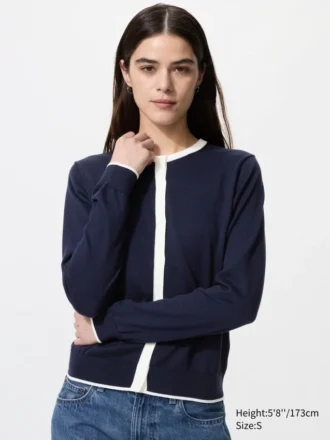 Kortärmad UV-skyddande kofta för dam | Color Block