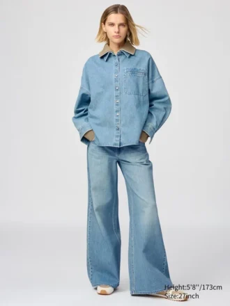 Lågmidjade vita jeans med låg midjehöjd för dam Lågmidjade vita jeans med låg midjehöjd för dam