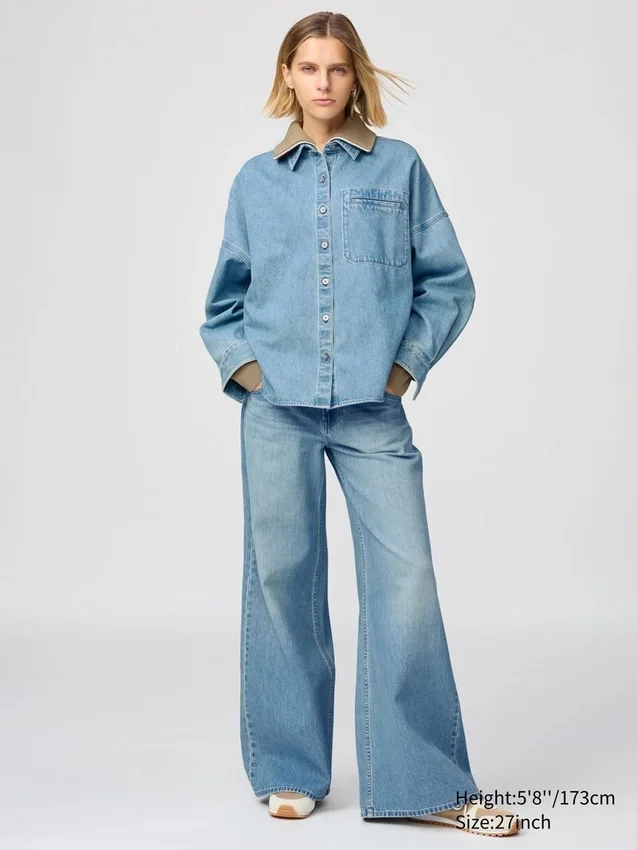 Lågmidjade vita jeans med låg midjehöjd för dam Lågmidjade vita jeans med låg midjehöjd för dam