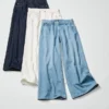 Lågmidjade vita jeans med låg midjehöjd för dam Lågmidjade vita jeans med låg midjehöjd för dam