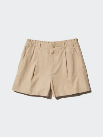 Linneshorts i bomull för barn