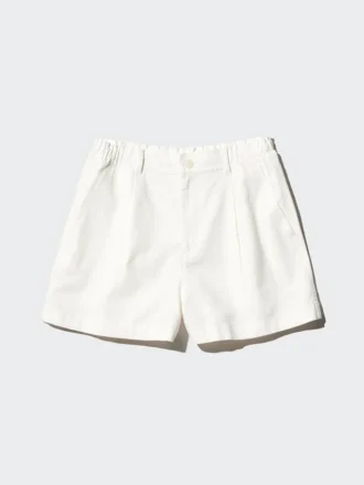 Linneshorts i bomull för barn