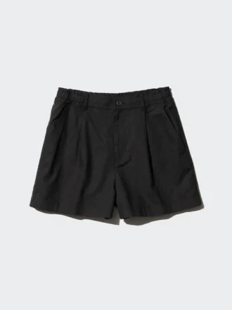 Linneshorts i bomull för barn