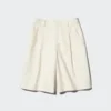 Långa plisserade shorts i jersey för dam