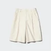Långa plisserade shorts i jersey för dam
