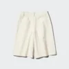Långa plisserade shorts i jersey för dam