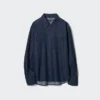 Långärmad denimskjorta för dam