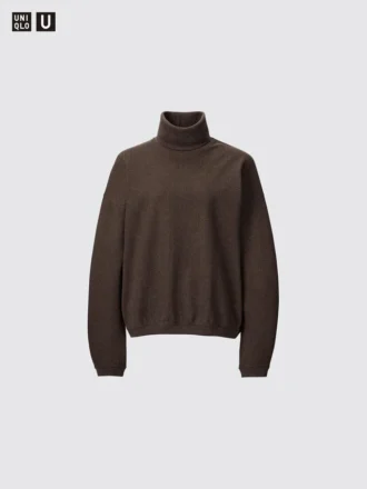 Långärmad T-shirt med polotröja i borstad jersey för dam