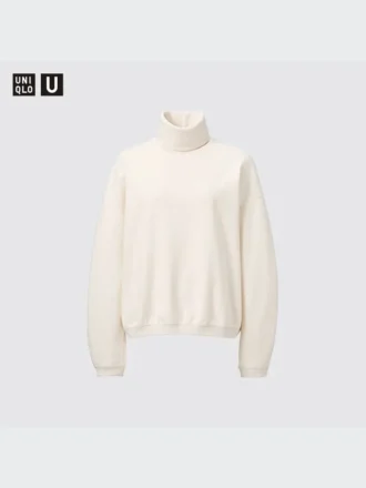 Långärmad T-shirt med polotröja i borstad jersey för dam