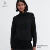 Långärmad tröja i 3D Knit-mönster och Souffle Yarn för dam Långärmad tröja i 3D Knit-mönster och Souffle Yarn för dam