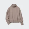 Långärmad tröja i 3D Knit-mönster och Souffle Yarn för dam Långärmad tröja i 3D Knit-mönster och Souffle Yarn för dam