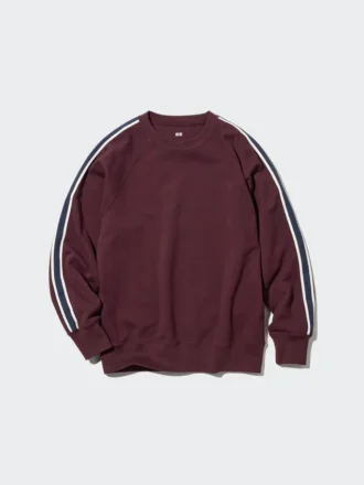 Långärmat sweatshirt med sidostripe för herr