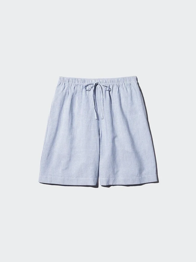 Lätta shorts i linneblandning för dam | Randiga Lätta shorts i linneblandning för dam | Randiga