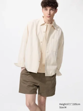 Lätta shorts i linneblandning för herr | 5″
