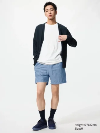 Lätta shorts i linneblandning för herr | 5″