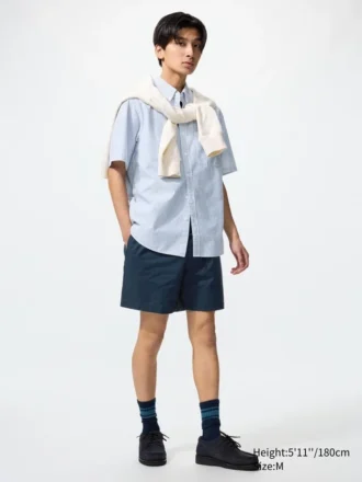 Lätta shorts i linneblandning för herr | 5″