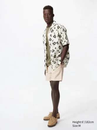 Lätta shorts i linneblandning för herr | 5″