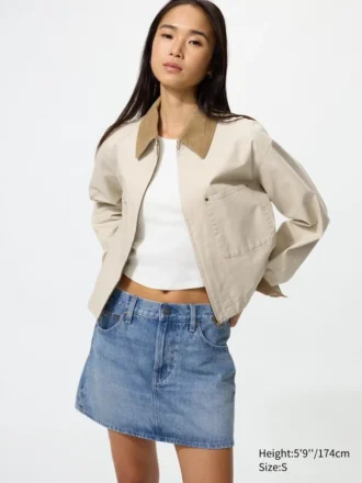 Minikjol i denim för dam