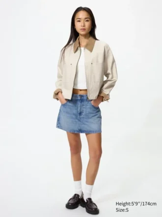 Minikjol i denim för dam