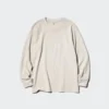 Mjuk borstad T-shirt för herr | Långärmat