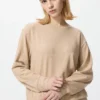 Mjuk stickad fleece-T-shirt för dam | Långärmat Mjuk stickad fleece-T-shirt för dam | Långärmat
