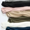 Mjuk stickad fleece-T-shirt för dam | Långärmat Mjuk stickad fleece-T-shirt för dam | Långärmat
