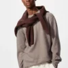 Mjuk stickad fleece-T-shirt för herr