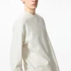 Mjuk stickad fleece-T-shirt för herr