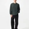 Mjuk stickad fleece-T-shirt för herr