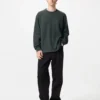Mjuk stickad fleece-T-shirt för herr