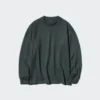 Mjuk stickad fleece-T-shirt för herr