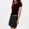 Mjuk velour-minit-t-shirt för dam Mjuk velour-minit-t-shirt för dam