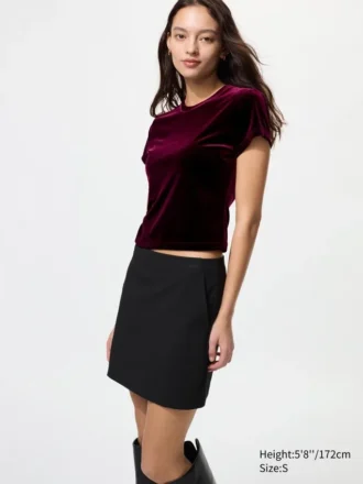 Mjuk velour-minit-t-shirt för dam Mjuk velour-minit-t-shirt för dam
