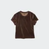 Mjuk velour-minit-t-shirt för dam