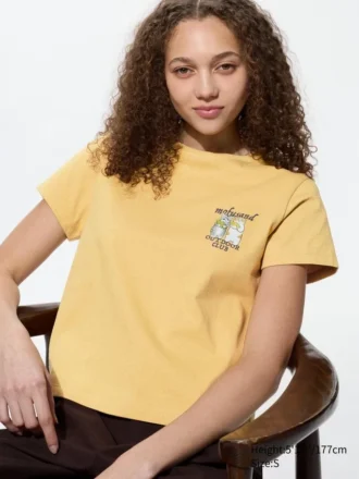 Mofusand Ut grafisk T-shirt för dam