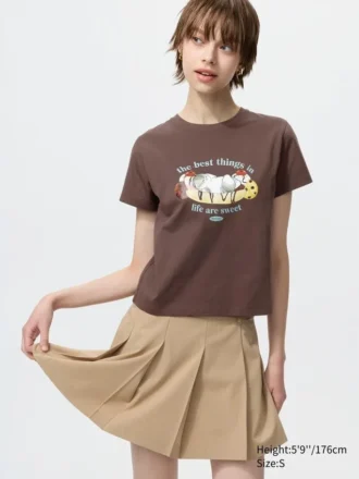 Mofusand Ut grafisk T-shirt för dam